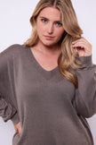 Kirsten knit pullover - Bronze & Sand