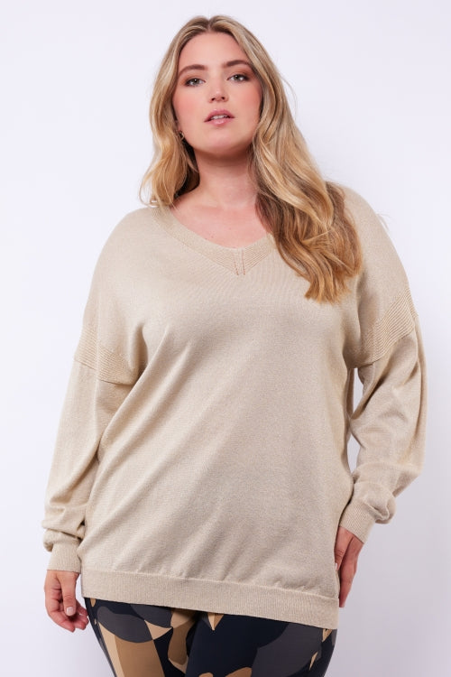 Kirsten knit pullover - Bronze & Sand