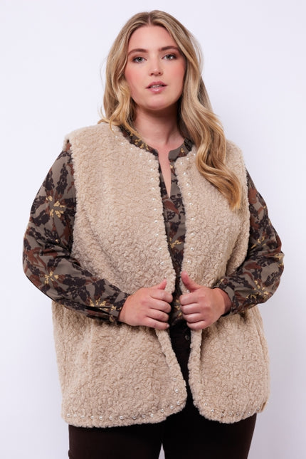 Alana gilet - Black & Sand