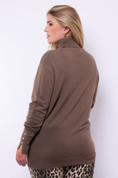 Amira knit pullover - Black | Bronze | Wool white