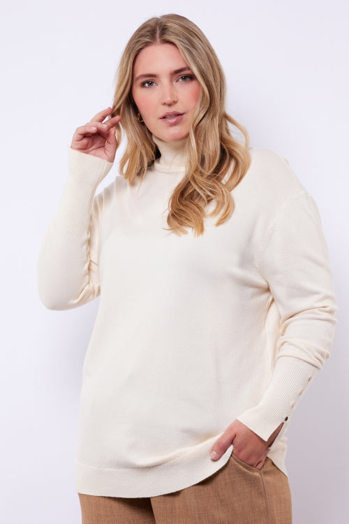 Amira knit pullover - Black | Bronze | Wool white