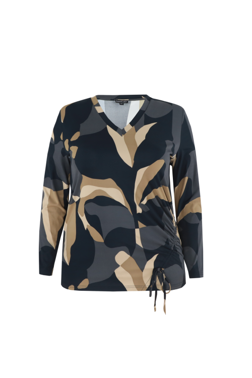 Callie top - Black/Khaki