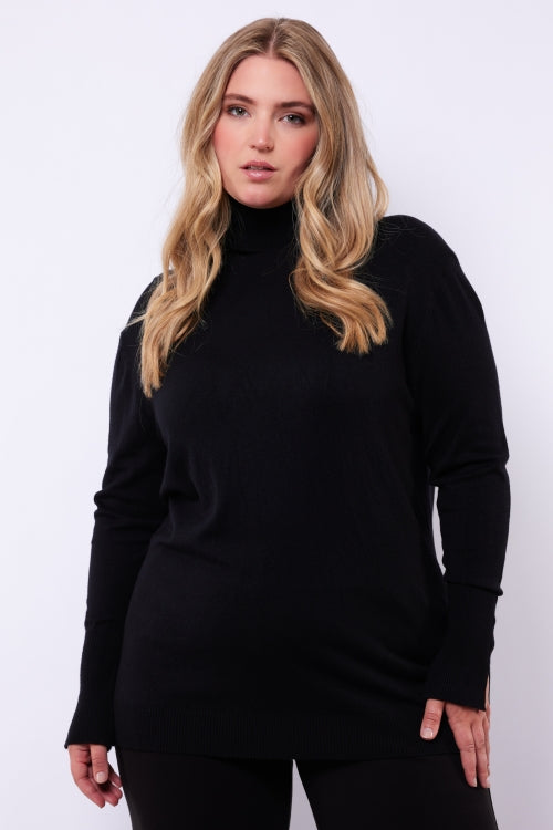 Amira knit pullover - Black | Bronze | Wool white
