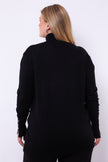 Amira knit pullover - Black | Bronze | Wool white
