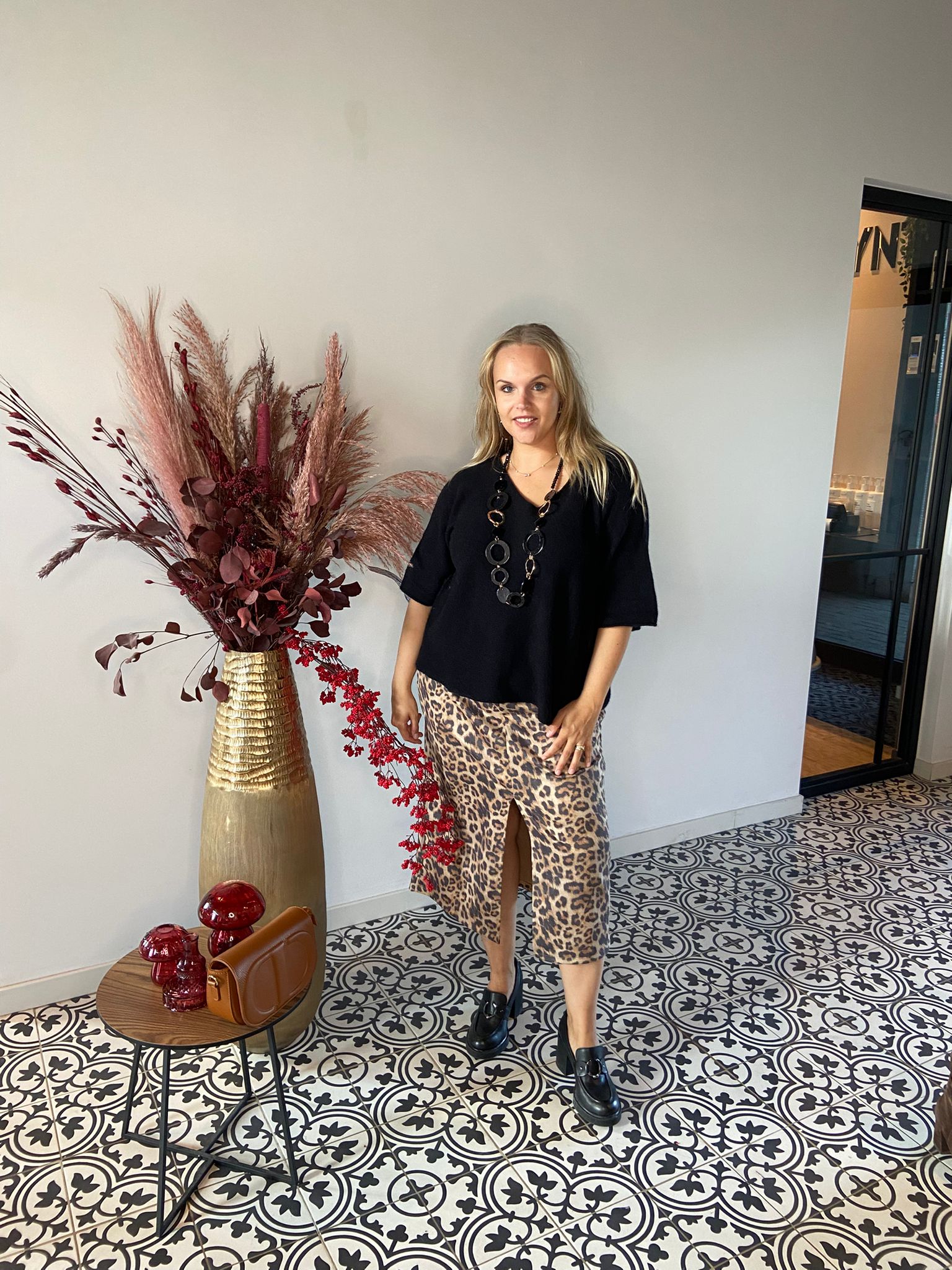 Leopard Swedish skirt